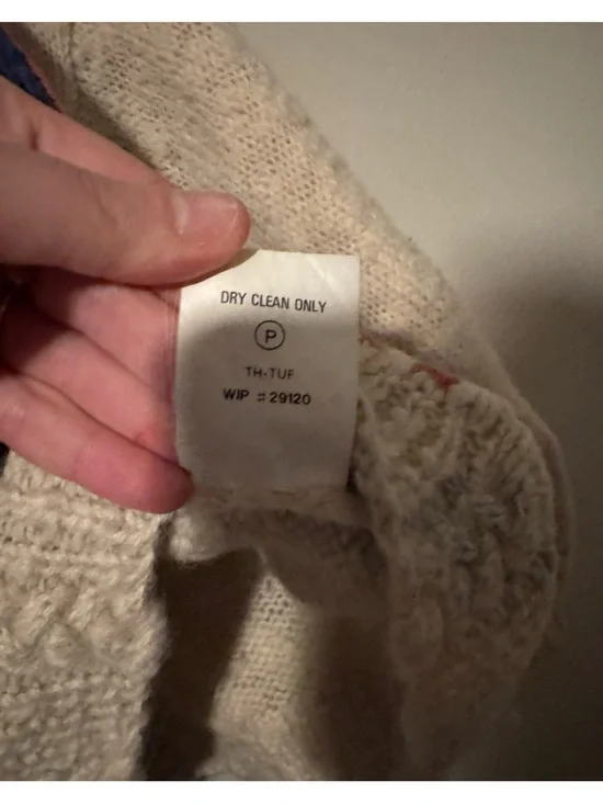 Vintage 90’s Woolrich Cream Knit Sweater with Cottage-core Sheep Motif- Size M - Picture 10 of 14